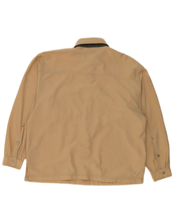 Diadora Herren-Hemd mit lockerer Passform, UK 36, Größe S, Beige, Polyester