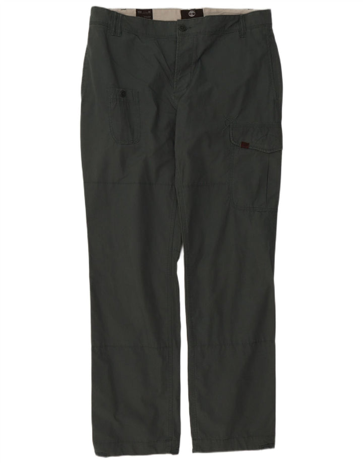 TIMBERLAND Gerade Cargohose für Herren, W36, L34, grüne Baumwolle