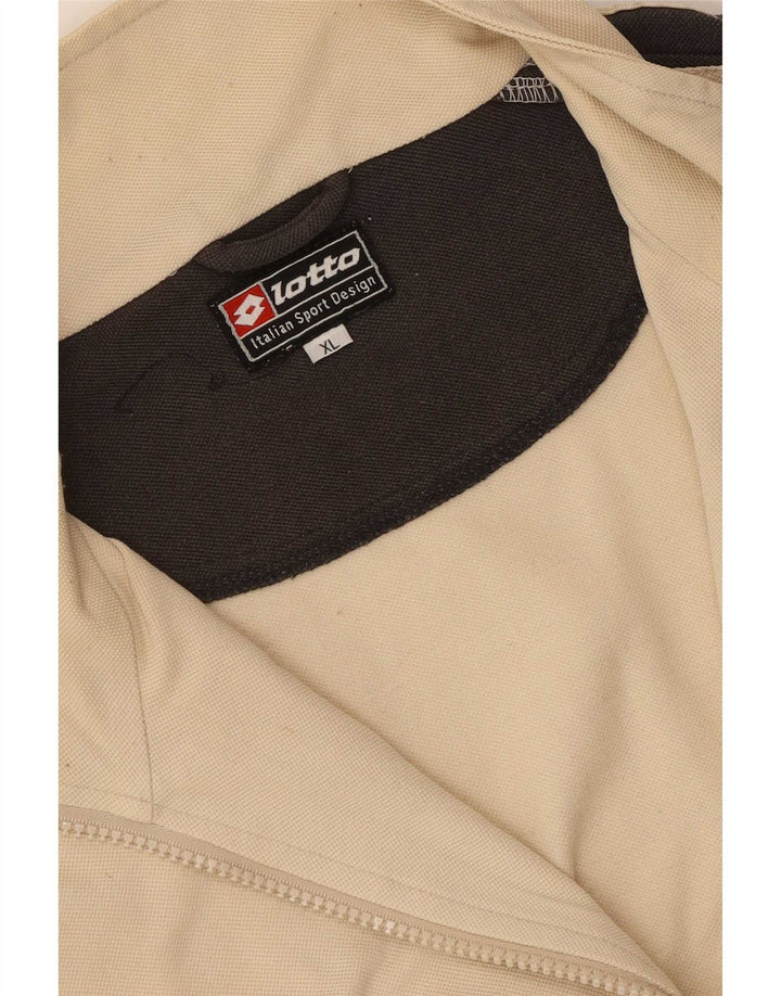 Lotto Herren-Trainingsanzug-Oberteil, Jacke XL, Beige, Farbblock