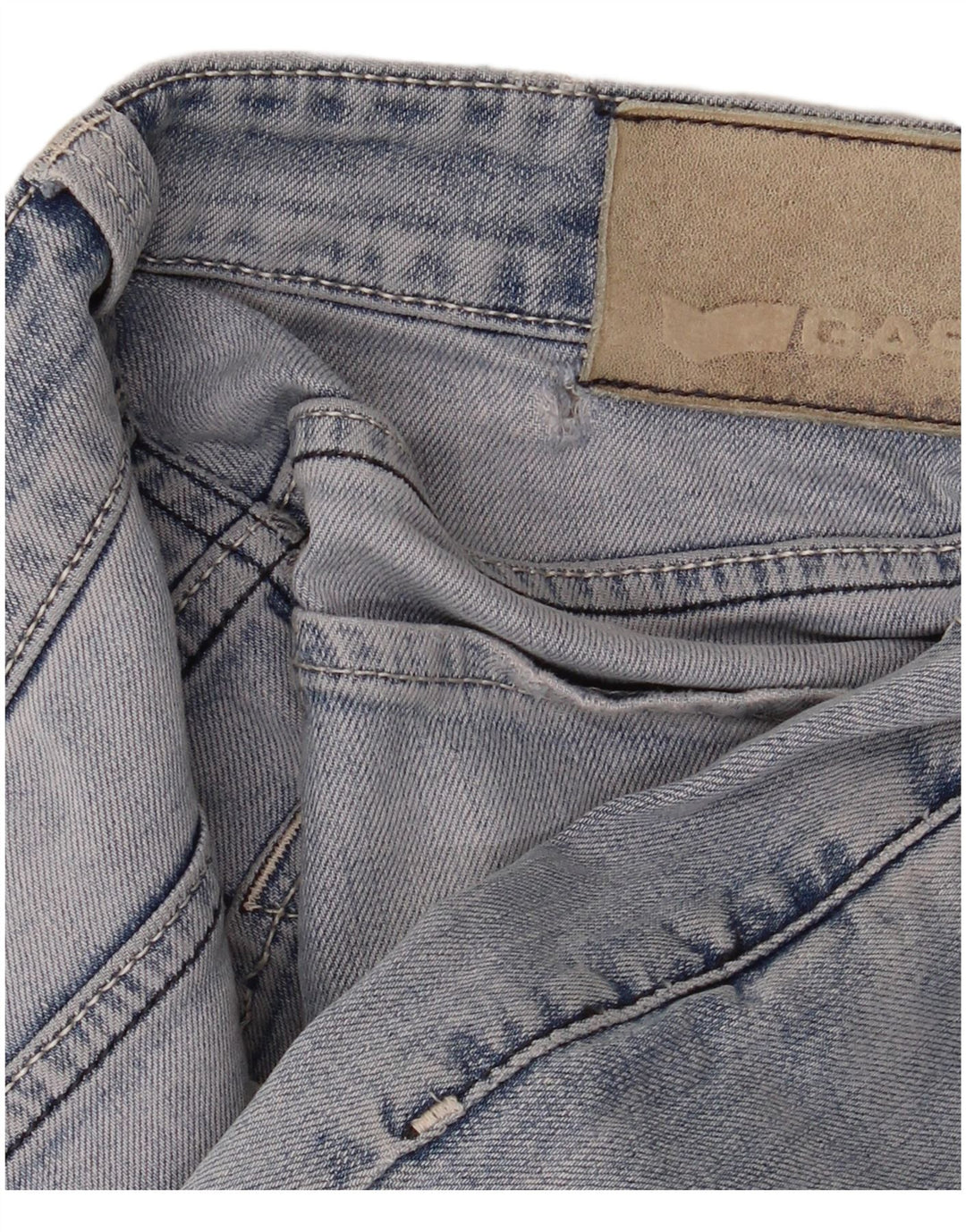 Gas Damen Slim Jeans W30 L34 Blaue Baumwolle