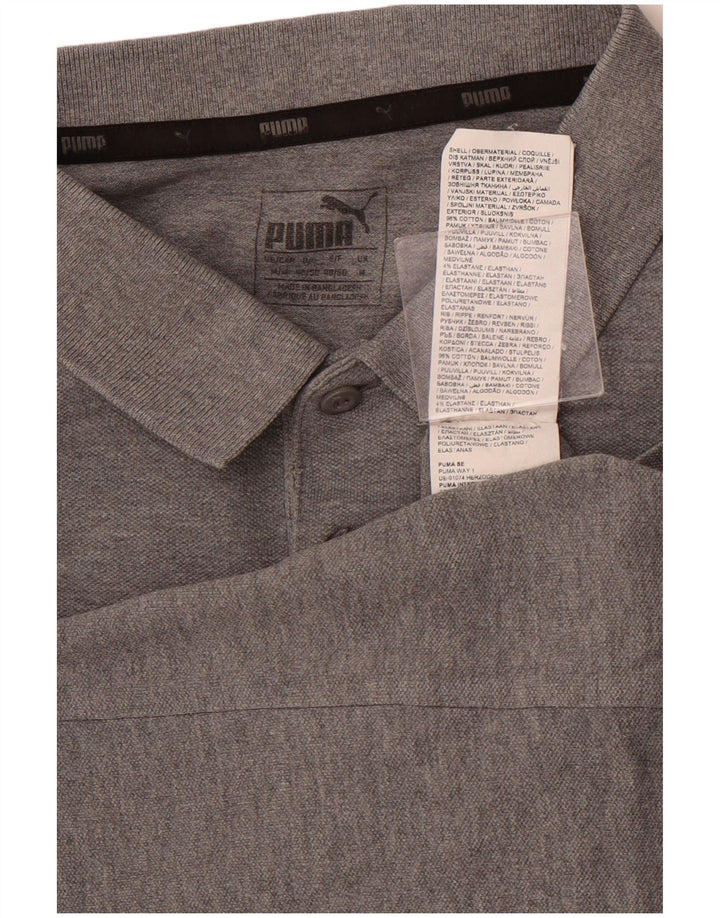 PUMA Herren Poloshirt mittelgraue Baumwolle