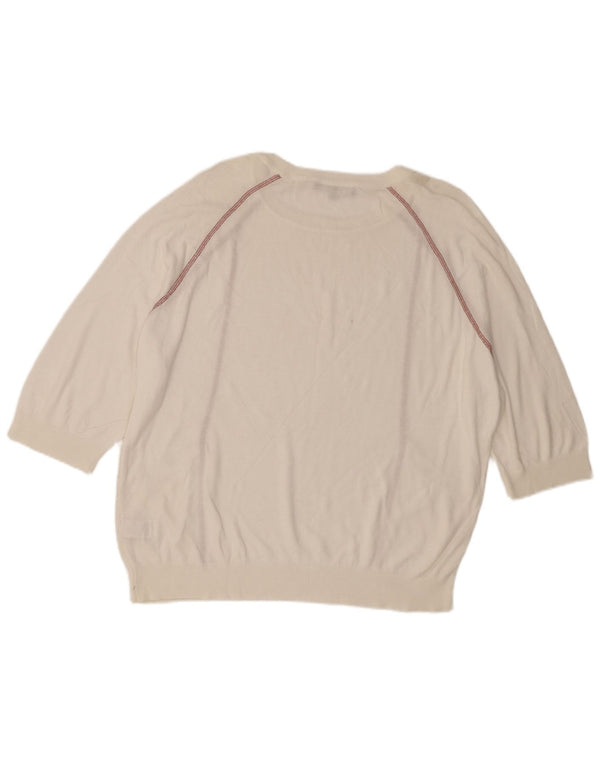 Marks & Spencer Damen-Pullover mit U-Boot-Ausschnitt, Gr. 14, Weiß