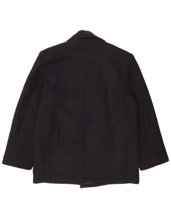MFH Herren Pea Coat UK 38 Mittelmarineblaue Wolle
