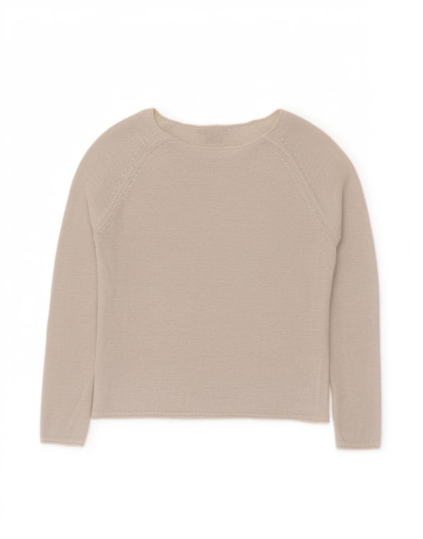 Tommy Hilfiger Damen-Pullover mit U-Boot-Ausschnitt, Gr. 10, Größe S, gebrochenes Weiß, klassisch