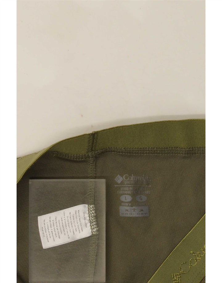Columbia Herren-Leggings, groß, grünes Polyester
