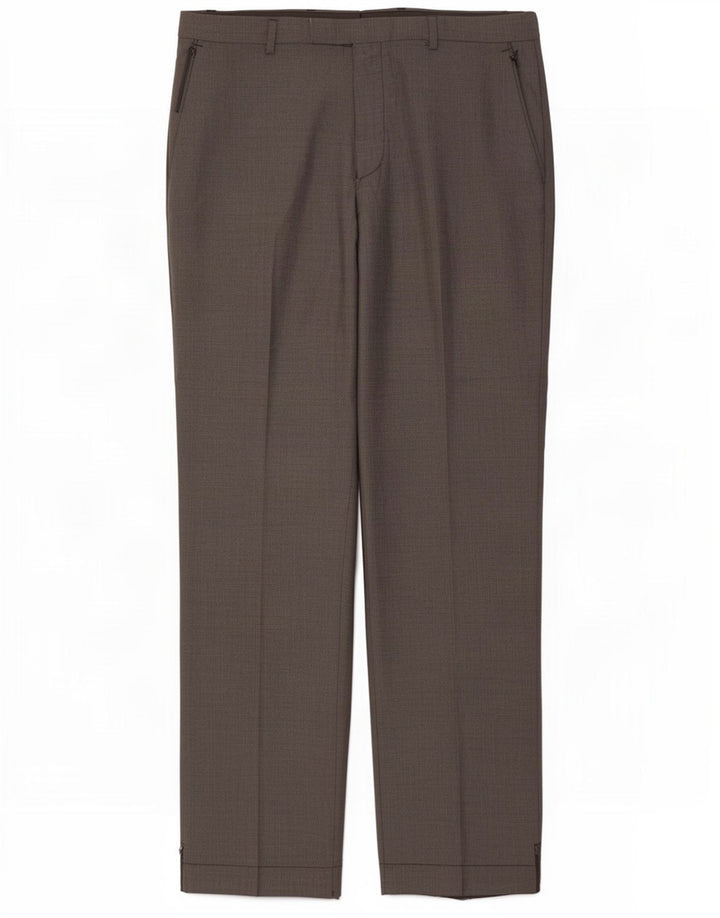 Marks & Spencer Herren-Freizeithose mit maßgeschneiderter Passform, W34, L33, graues Polyester