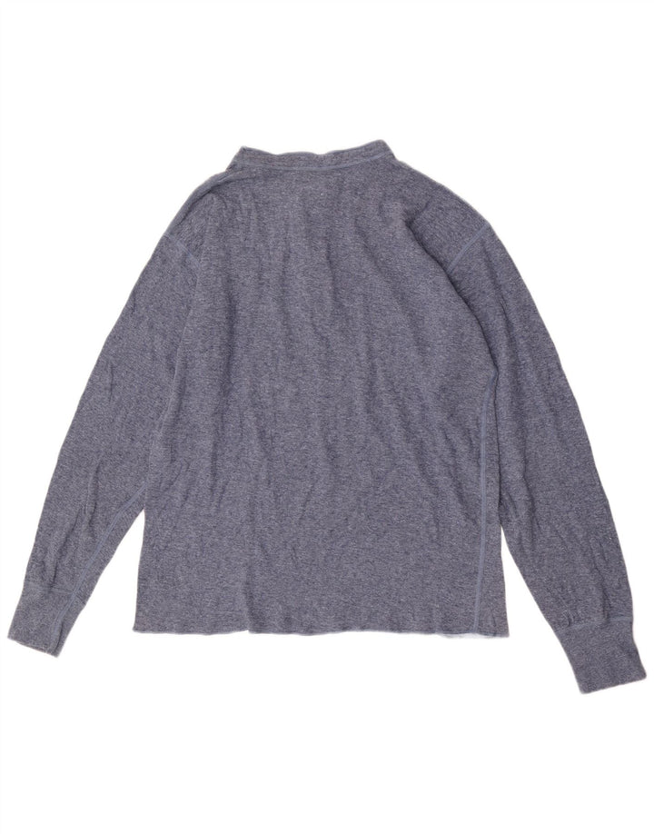 L.L.Bean Herren-Top, langärmelig, groß, aus blauer Baumwolle