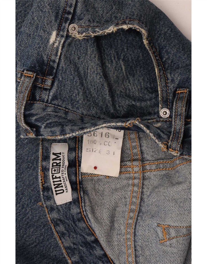 Uniform Damen Slim Jeans W33 L27 Blaue Baumwolle