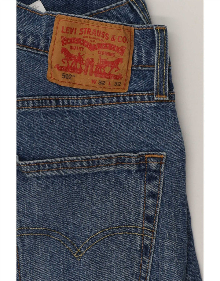 Levi's Herren 502 Tapered Jeans W32 L32 Blaue Baumwolle