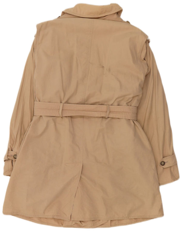 Vintage Damen Weekend Oversized Trenchcoat UK 8 Small Beige Baumwolle