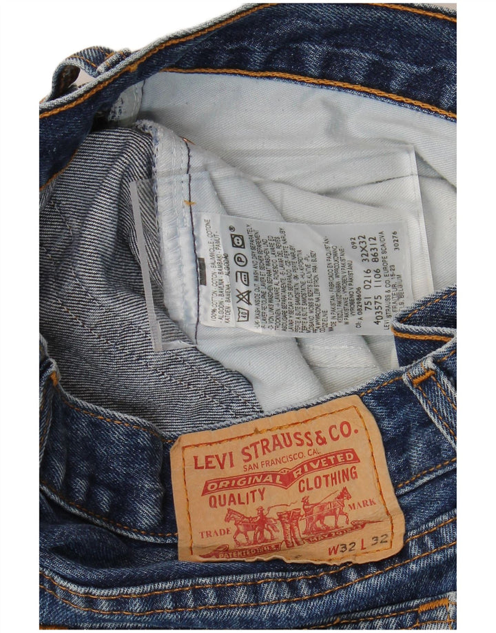 Levi's Herren Straight Jeans W32 L27 Blaue Baumwolle
