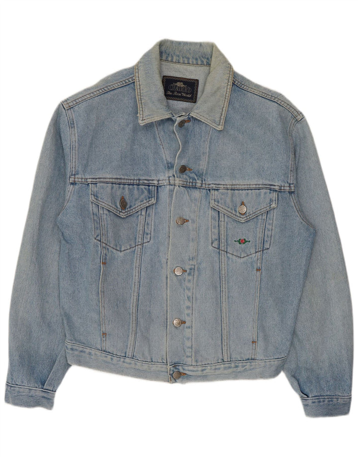 CHARRO Herren Jeansjacke UK 38 Mittelblaue Baumwolle