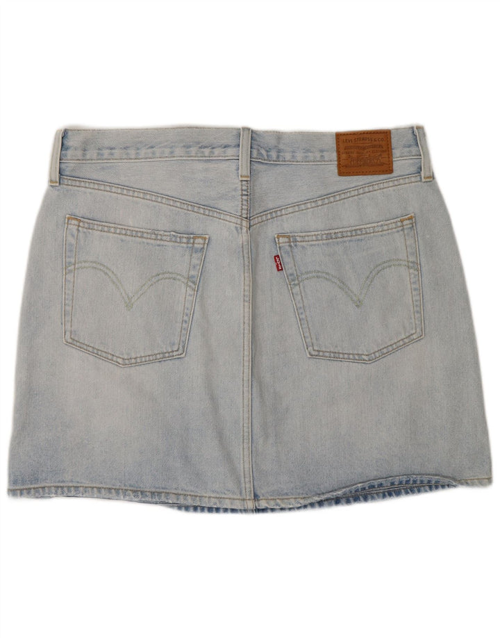 Levi's Damen Mini-Jeansrock W32 Large Blaue Baumwolle