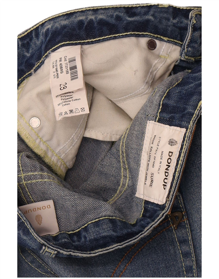 Dondup Damen Capri-Jeans W28 L26 Blaue Baumwolle
