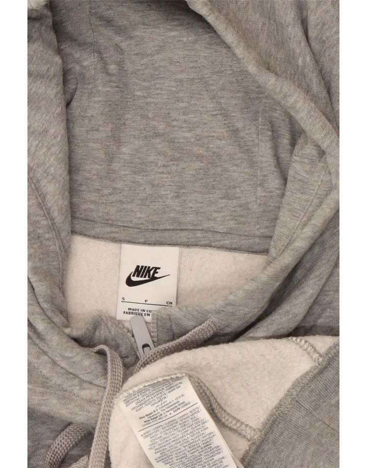 NIKE Herren-Kapuzenpullover mit Reißverschluss, klein, grau gefleckte Baumwolle