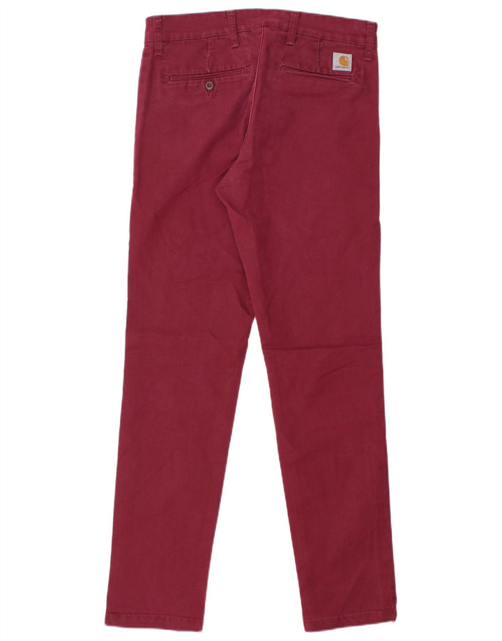 CARHARTT Slim Chino-Hose für Damen, W31, L30, Burgunderrot, Baumwolle