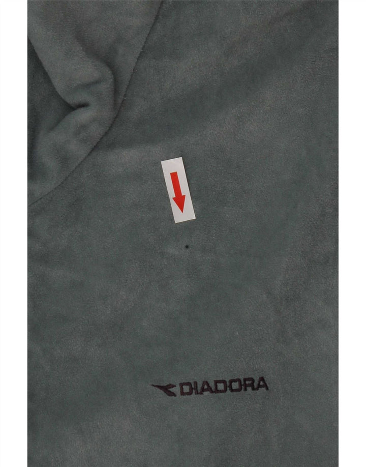 Diadora Herren Velours-Trainingsoberteil, Jacke, UK 44, 2XL, Blau, Polyester