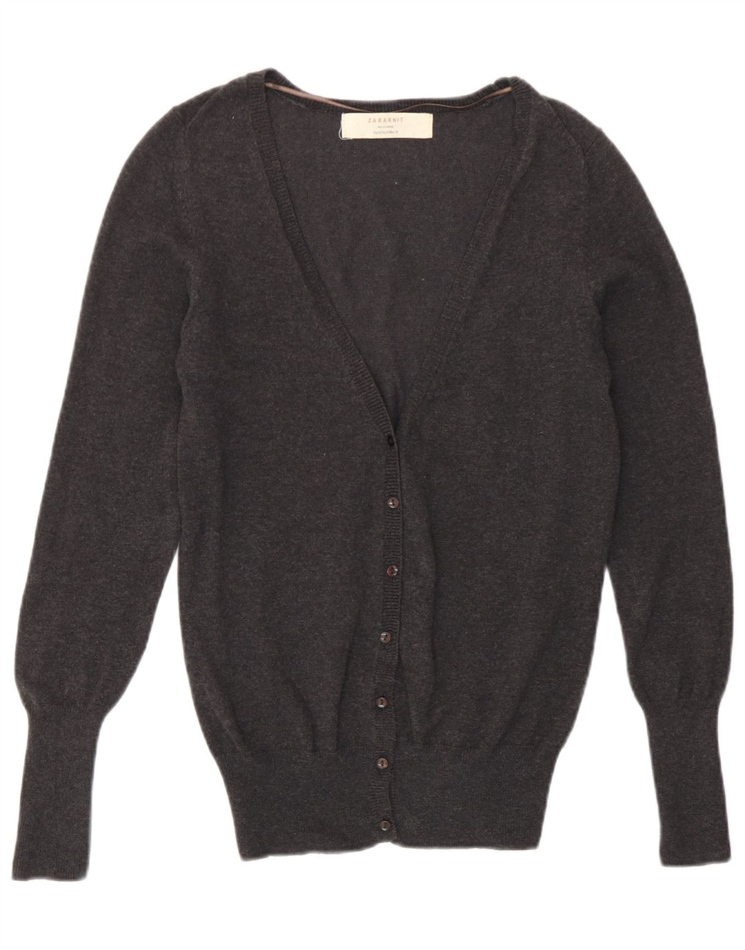Zara Damen-Cardigan-Pullover UK 10 Small Grau