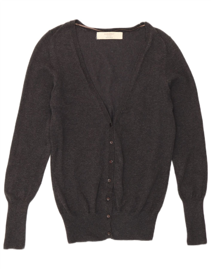 Zara Damen-Cardigan-Pullover UK 10 Small Grau