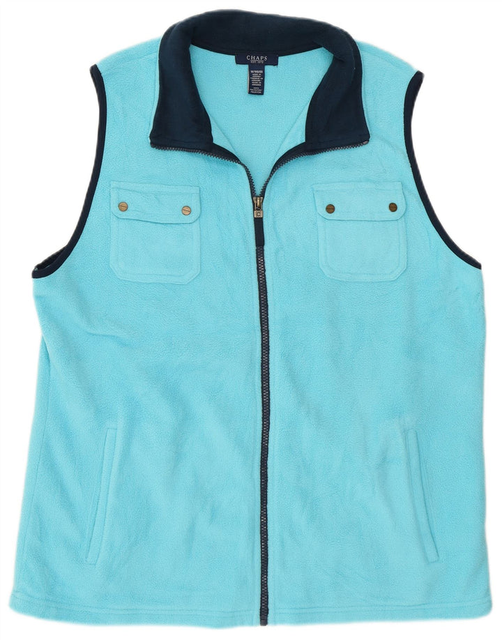 Chaps Damen Fleeceweste UK 18 XL Blau Polyester