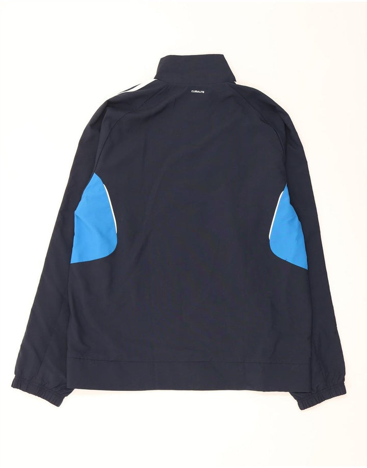 Adidas Herren Climalite-Trainingsanzug-Top-Jacke, groß, Marineblau, Farbblock