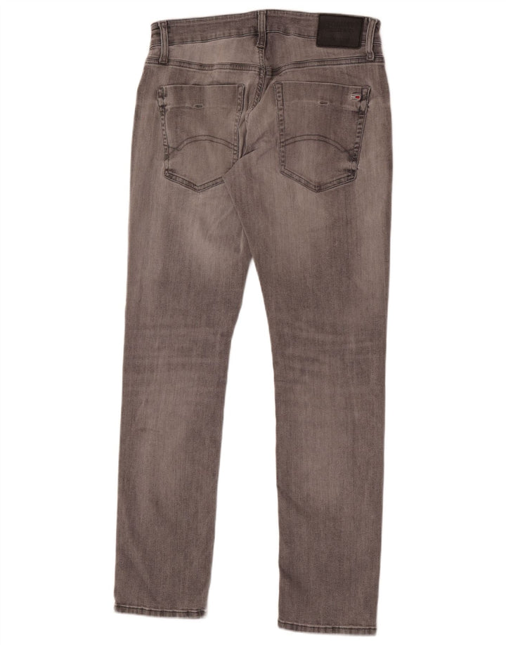Tommy Hilfiger Herren Slim Jeans W33 L32 Graue Baumwolle