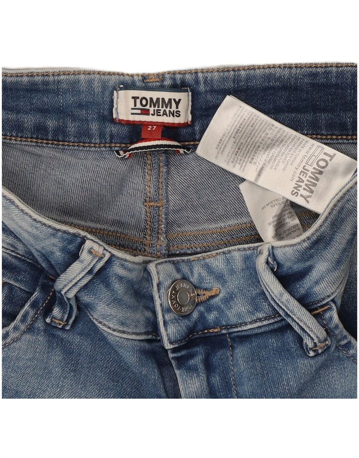Tommy Hilfiger Damen Jeansshorts W27 Small Blaue Baumwolle