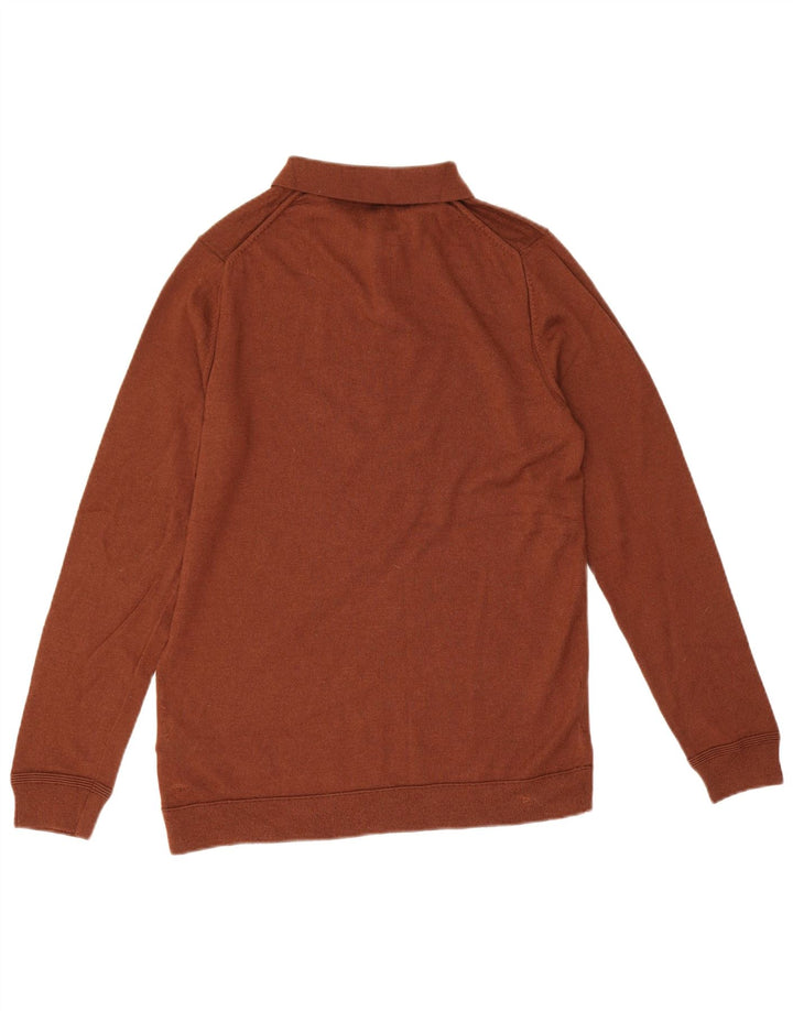 Calvin Klein Herren-Pullover mit Rollkragen, groß, braune Wolle