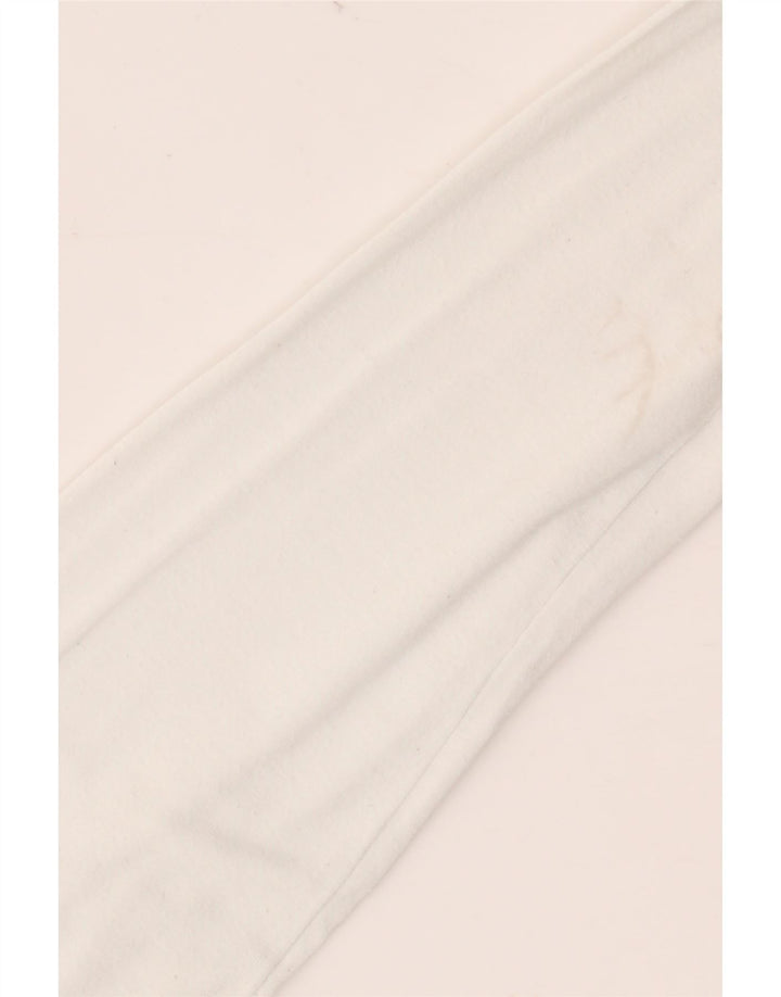 OASIS Damen Top Langarm UK 10 Small Weiße Viskose