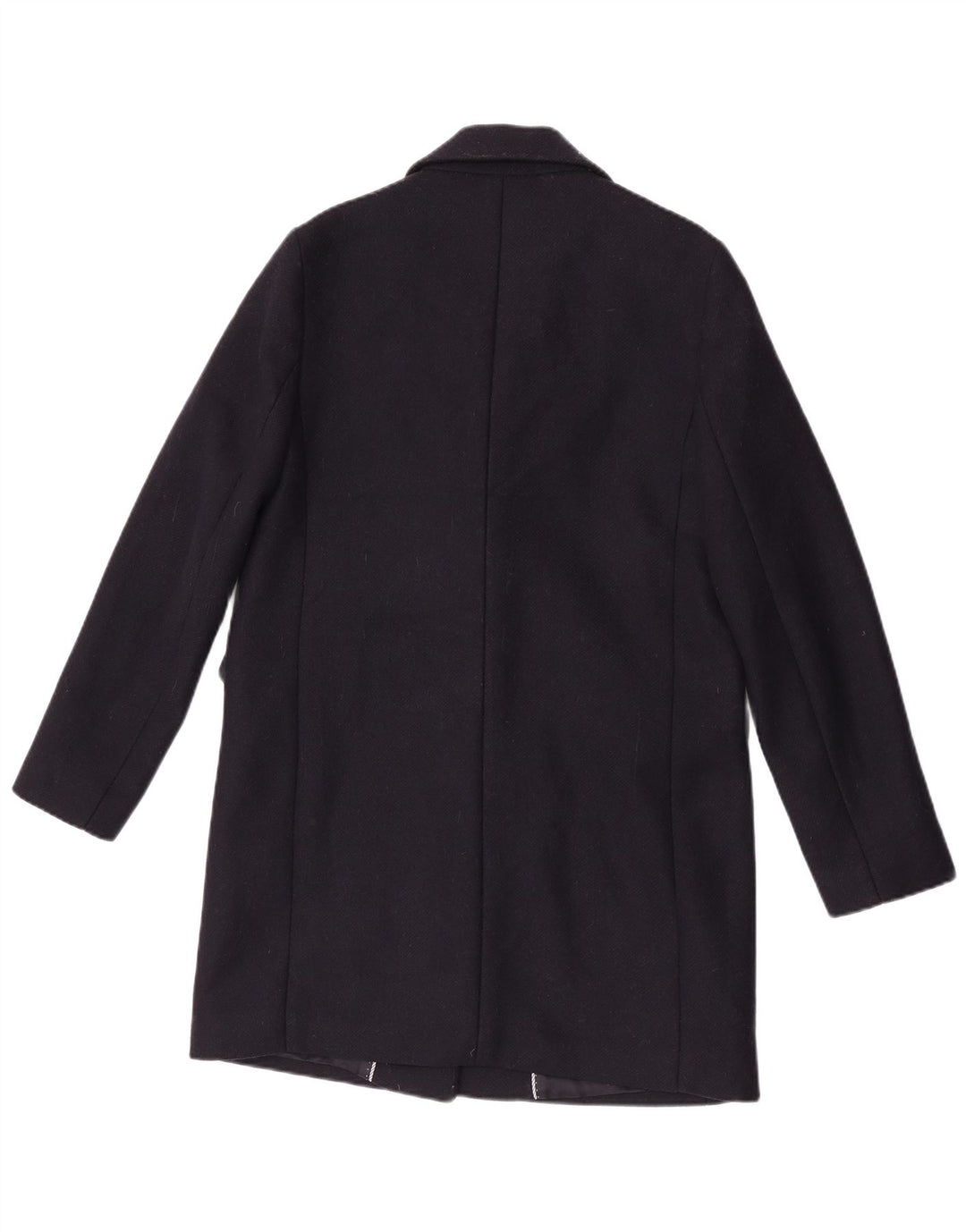Massimo Dutti Damenmantel EU 40 Mittelmarineblaue Wolle