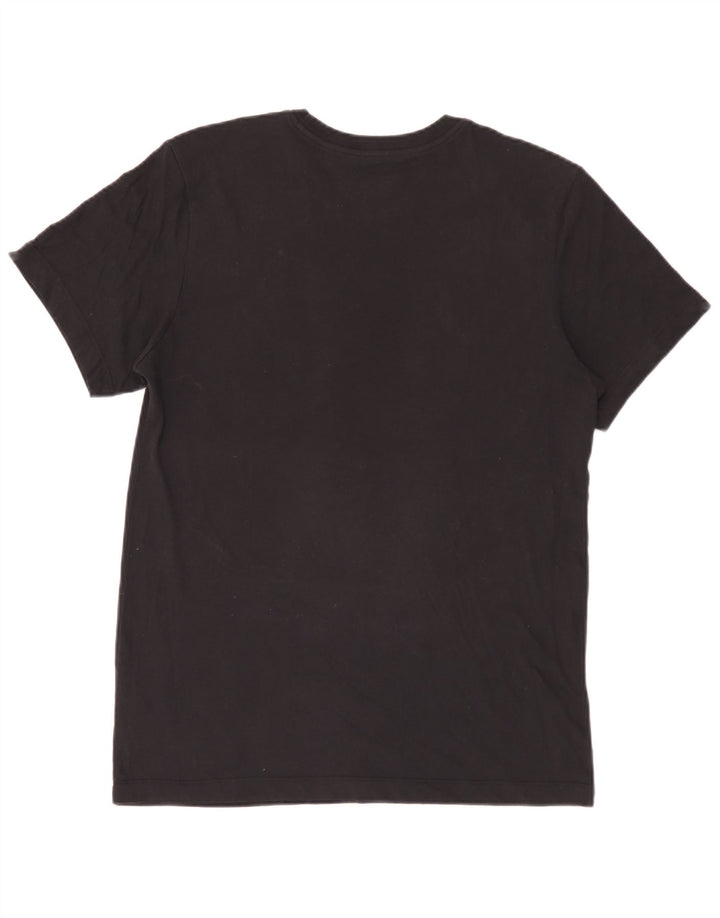 Jordan Herren Dri Fit T-Shirt Top aus mittelschwarzer Baumwolle