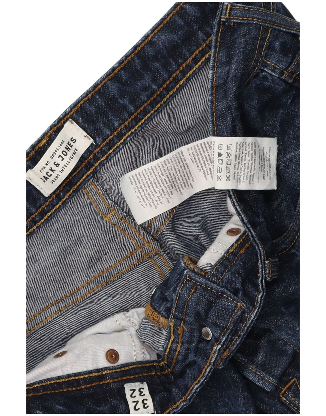 Jack & Jones Herren Slim Jeans W32 L32 Marineblau Baumwolle