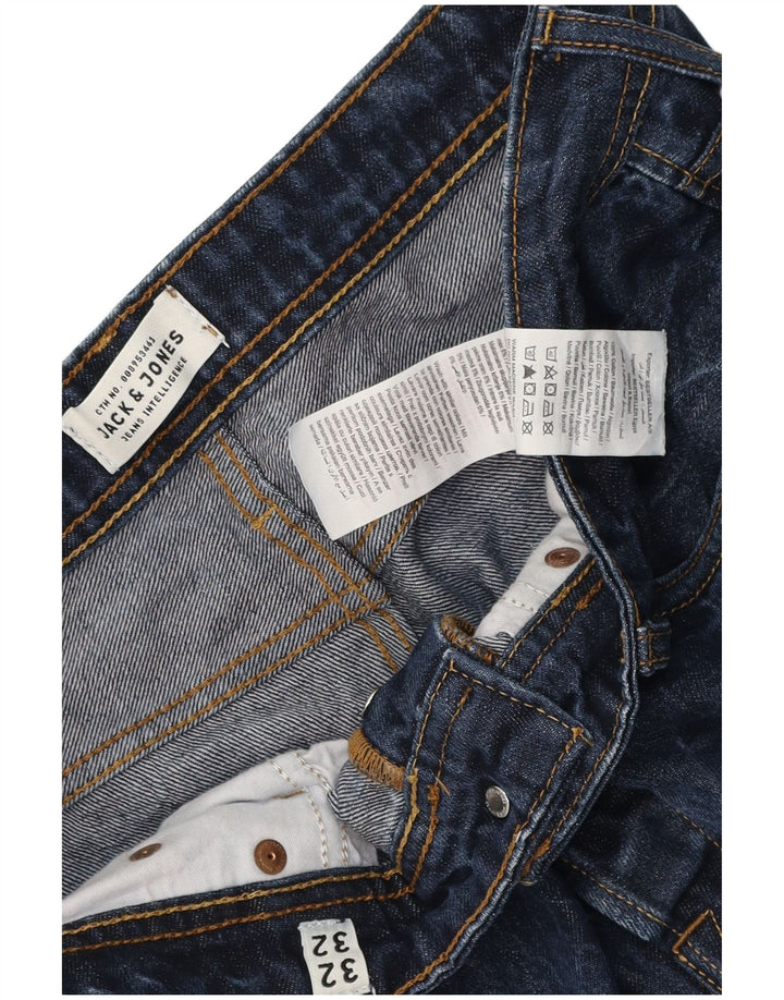 Jack & Jones Herren Slim Jeans W32 L32 Marineblau Baumwolle