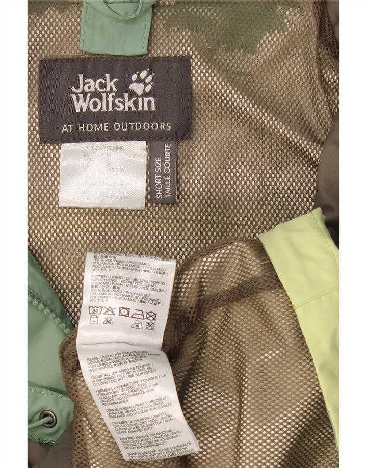 JACK WOLFSKIN Damen Windjacke UK 14 Mittelgrüner Farbblock