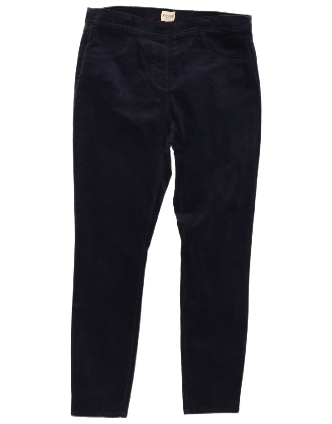 WHITE STUFF Damen-Freizeithose aus Samt, UK 46, Größe L, W32, L30, Marineblau