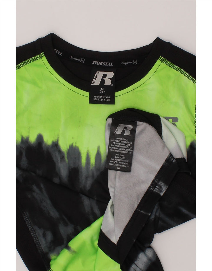 Russell Athletic T-Shirt für Jungen, 7–8 Jahre, Mittelschwarz, Batik-Polyester
