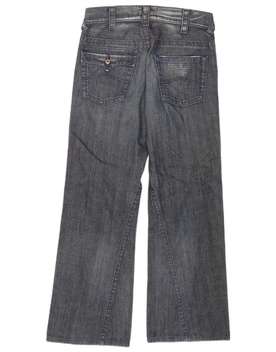 Armani Herren Bootcut Jeans W29 L30 Blaue Baumwolle
