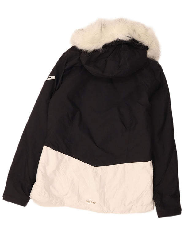 Decathlon Damen Wedze Hooded Windjacke UK 10 Small Schwarz