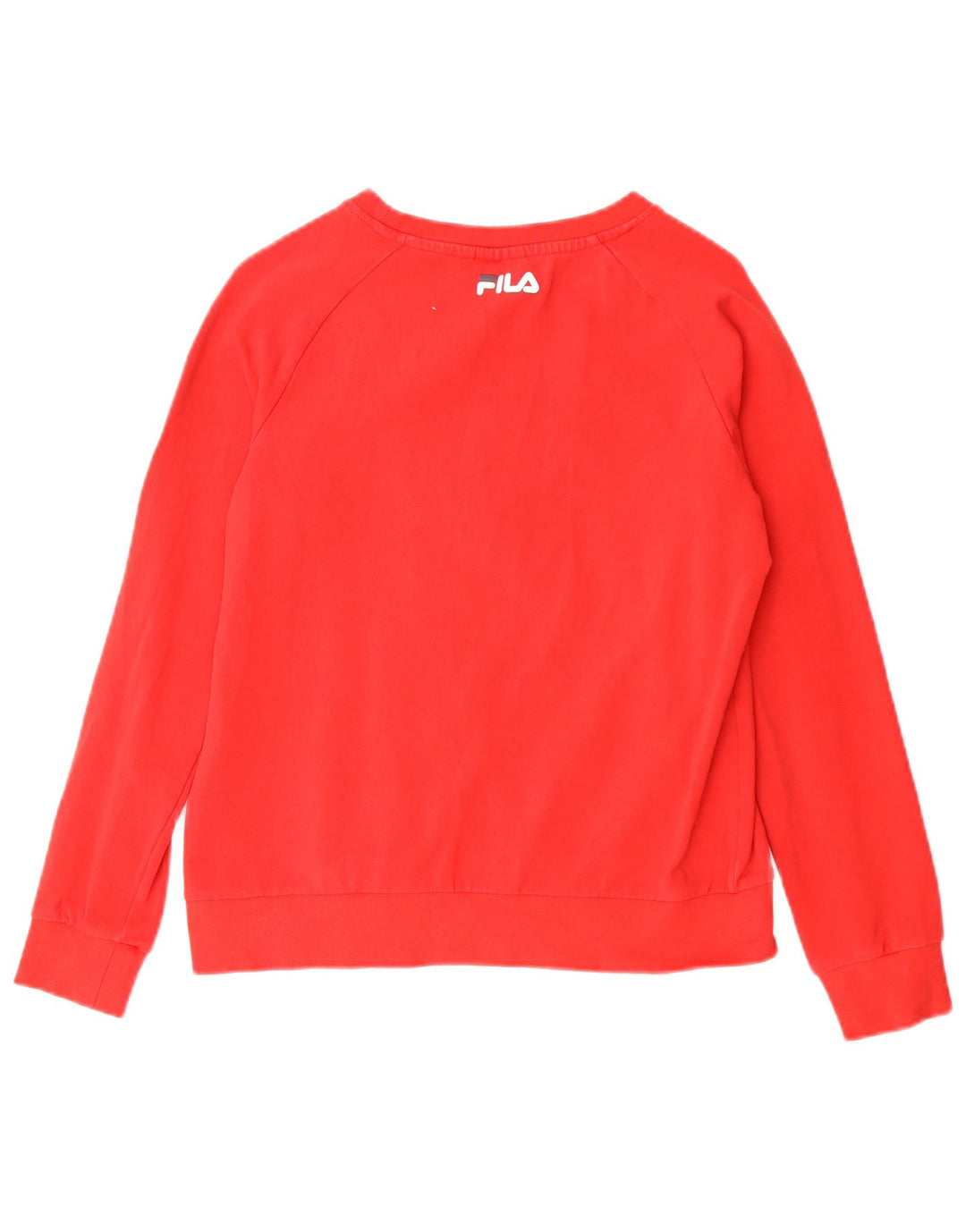 Fila Damen Grafik-Sweatshirt-Pullover UK 10 Small Rote Baumwolle