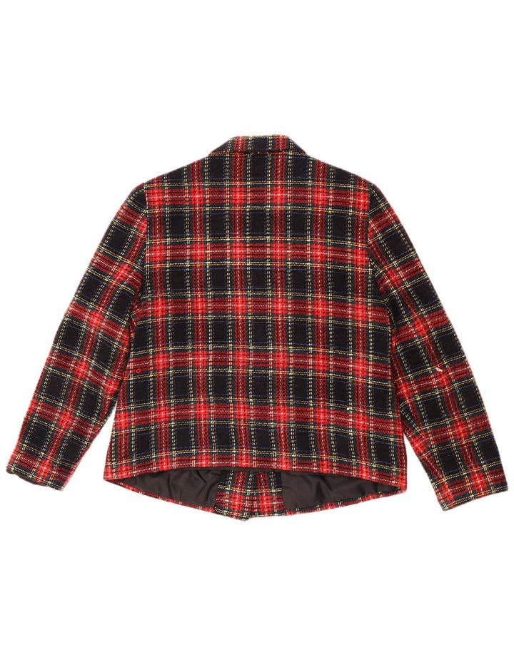 Sag Harbor Damen-Blazerjacke mit 4 Knöpfen, Größe M, mehrfarbig, kariert