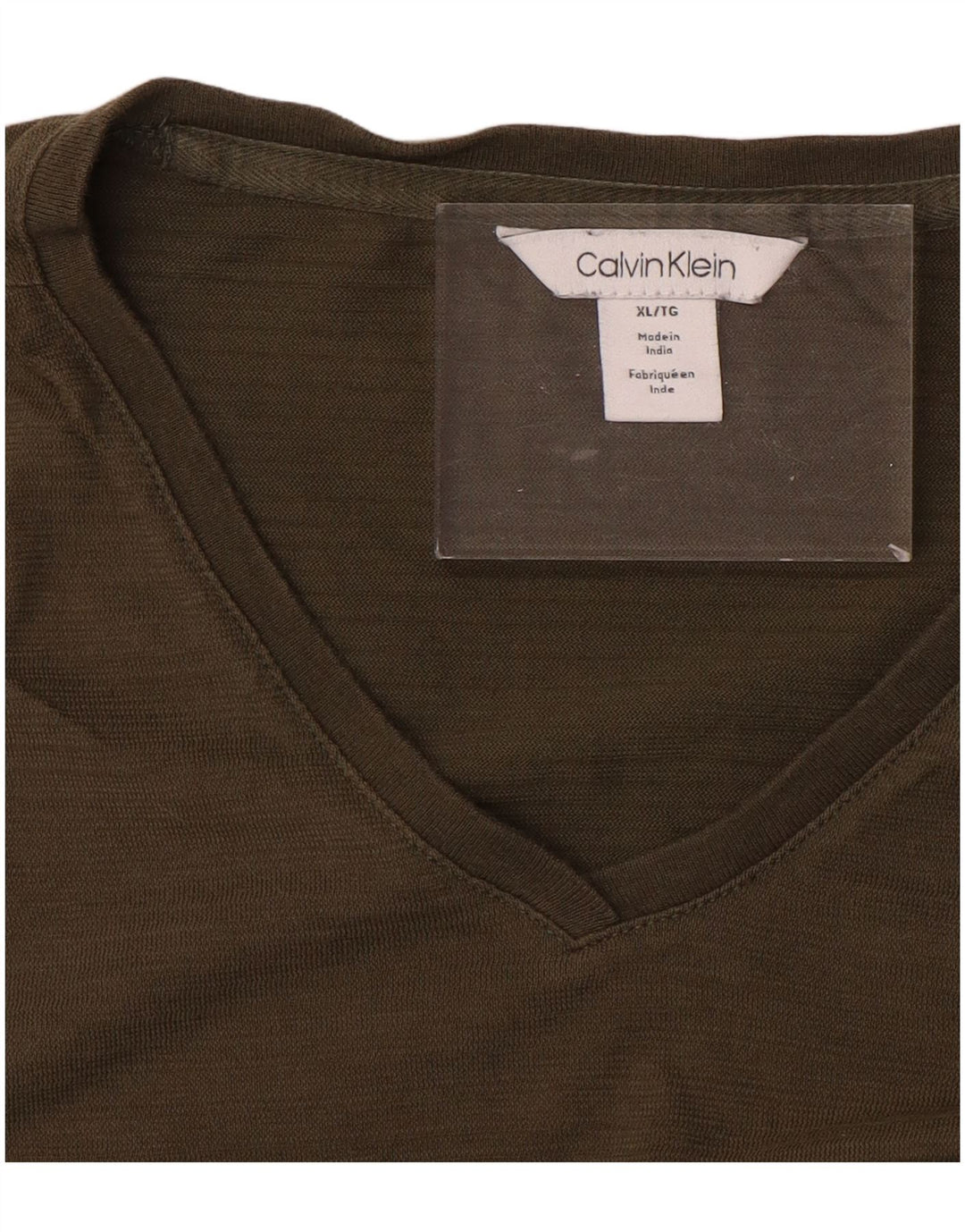 CALVIN KLEIN Herren T-Shirt Top XL Khaki