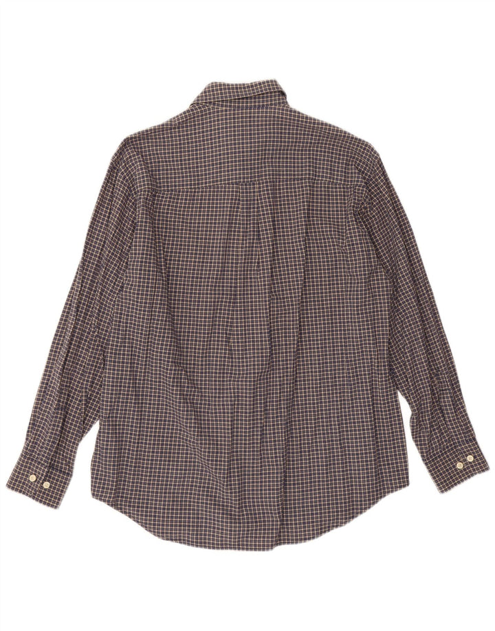 Carrera Herren-Flanellhemd, Größe 41/42, groß, marineblau kariert