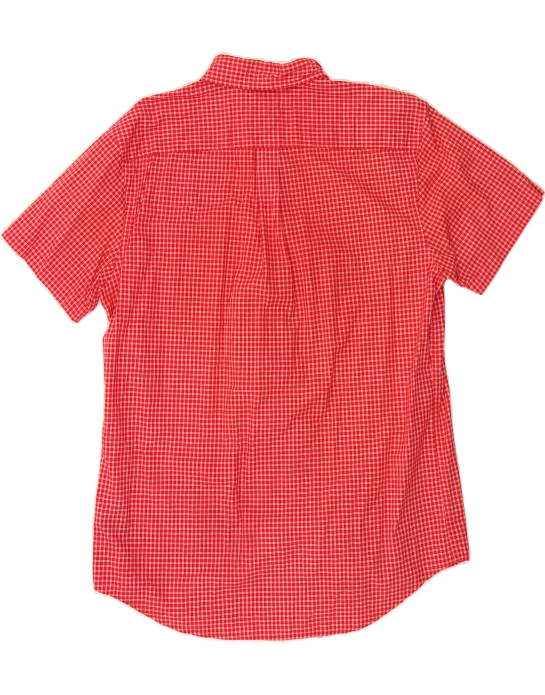 TOMMY HILFIGER Mens Short Sleeve Shirt Large Red Check Cotton Vintage Tommy Hilfiger and Second-Hand Tommy Hilfiger from Messina Hembry 