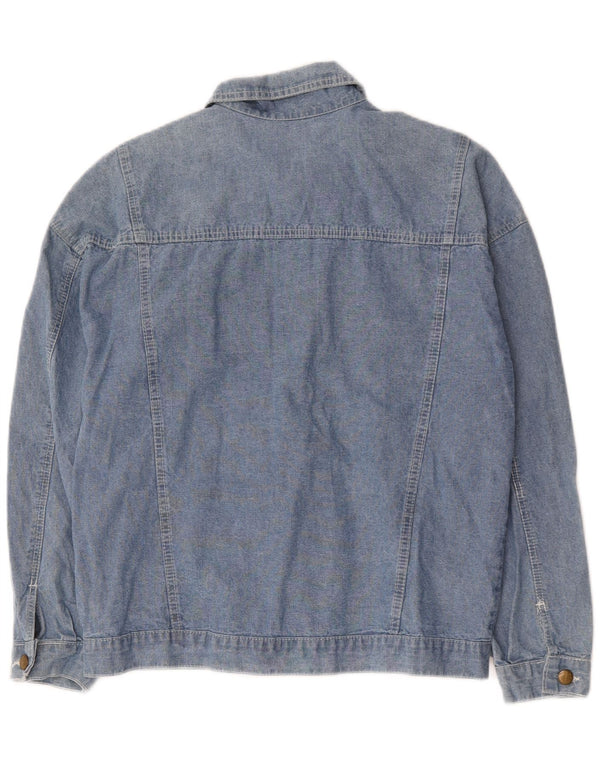 Casucci Damen Jeansjacke IT 42 Mittelblaue Baumwolle