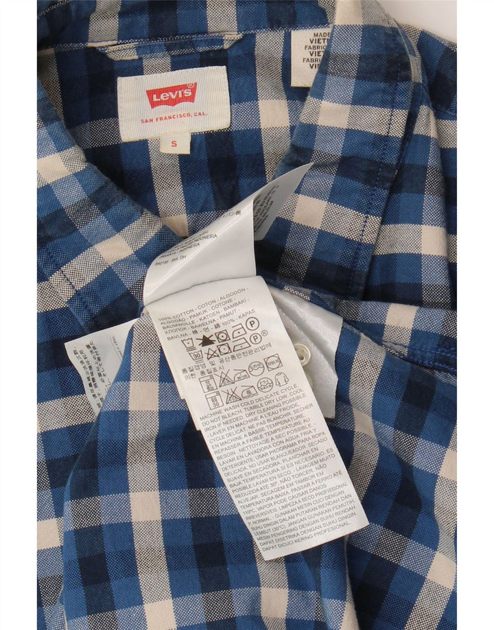 Levi's Herrenhemd, klein, blau kariert, Baumwolle