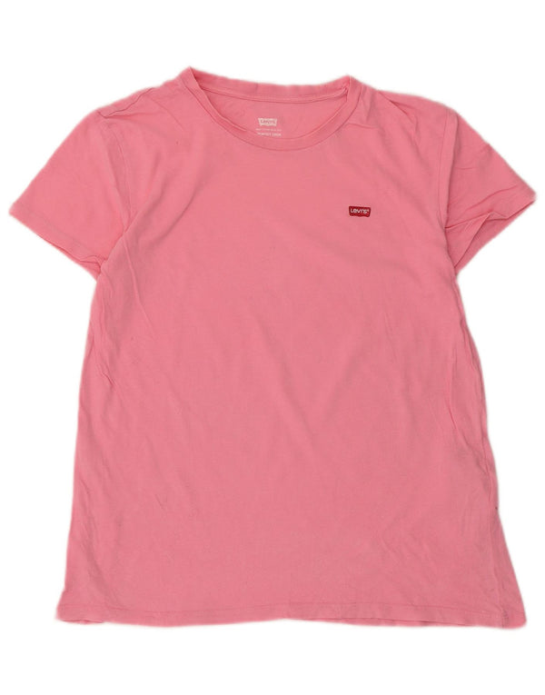 Levi's Damen T-Shirt Top UK 10 Small Rosa Baumwolle