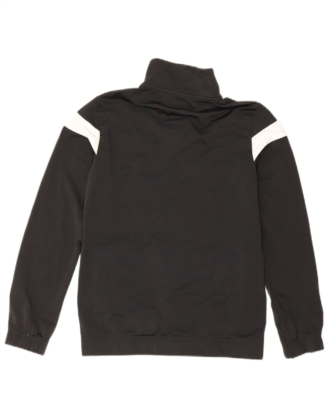 Puma Jungen-Trainingsanzug-Top-Jacke, 11–12 Jahre, schwarzes Farbblock-Polyester