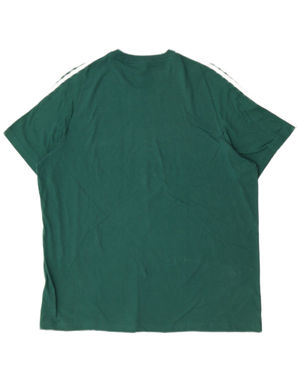Adidas Herren T-Shirt Top 2XL Grüne Baumwolle