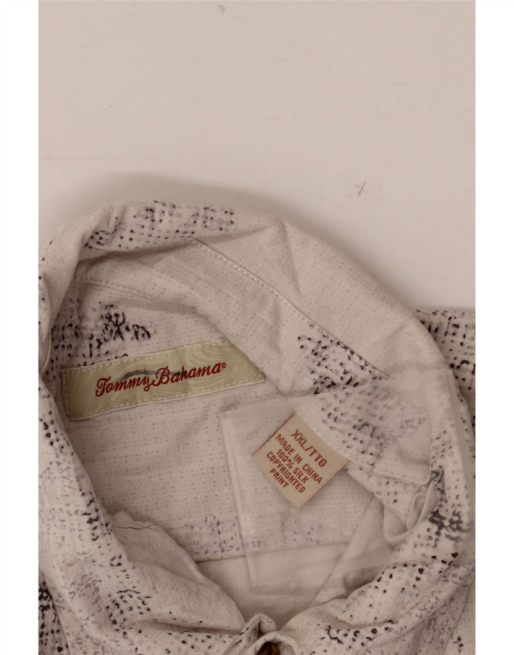 TOMMY BAHAMA Herren Kurzarmhemd 2XL Off White Floral Silk