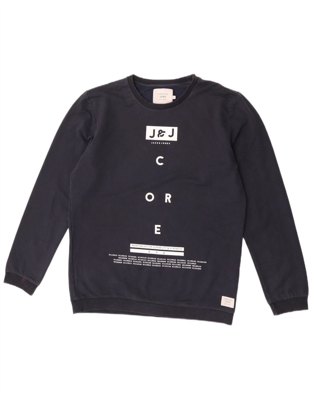 Jack & Jones Herren-Sweatshirt mit Grafik, groß, marineblau, Baumwolle